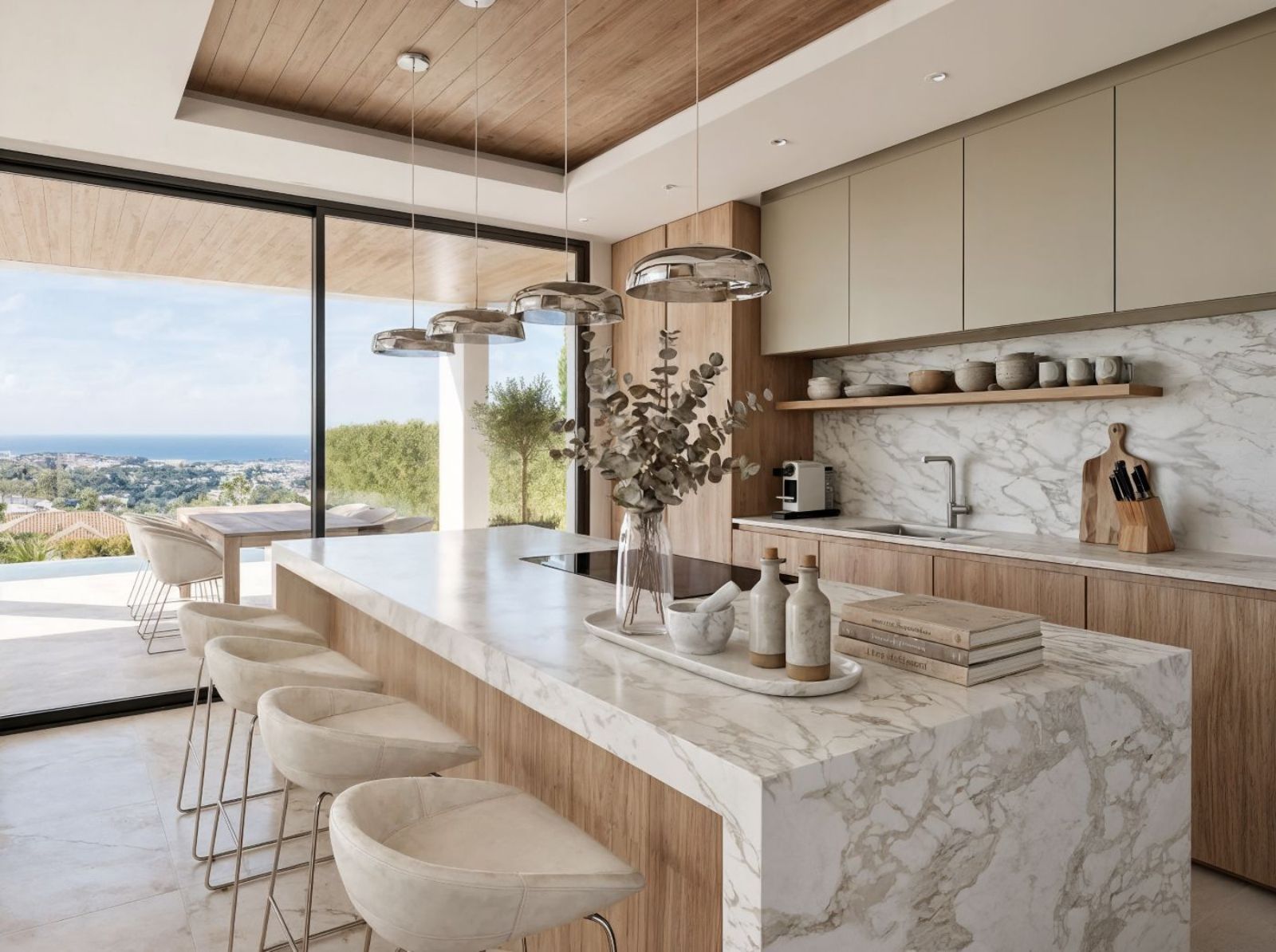 04 modern kitchen with ocean view